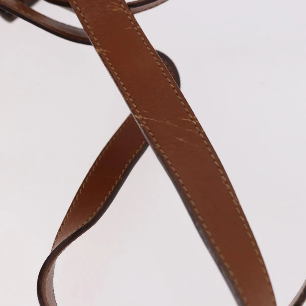Gucci Vintage Bamboo Leather, Brown, Leather, Backpack