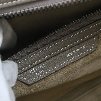 Celine Luggage Grainy Leather, Gray, Leather, Tote Bag