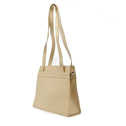 Salvatore Ferragamo Vara Leather, Beige, Leather, Shoulder Bag