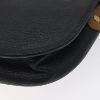 Christian Dior Vintage CD Flap Leather, Black, Leather, Shoulder Bag
