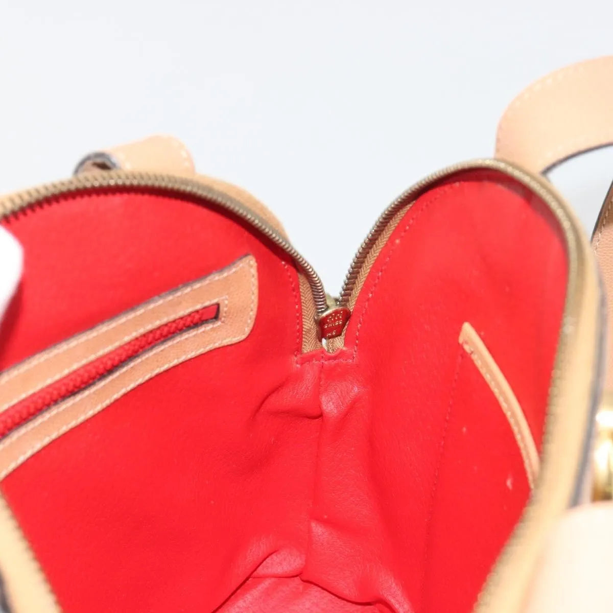 Celine Vintage Leather, Beige, Leather, Shoulder Bag