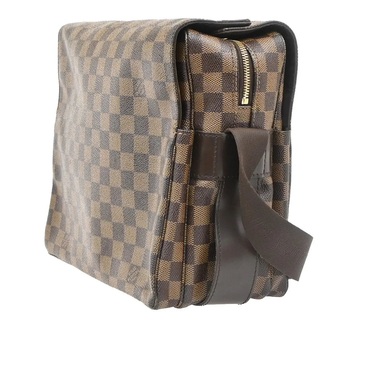 Louis Vuitton Naviglio Damier, Brown, Canvas, Shoulder Bag