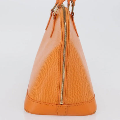 Louis Vuitton Alma Epi, Orange, Leather, Handbag