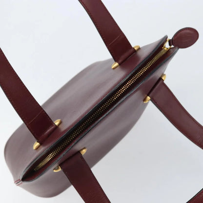 cartier Vintage must de Cartier Leather, Burgundy, Leather, Handbag