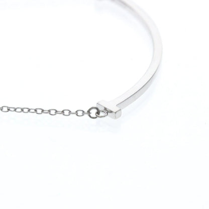 Tiffany & Co. T Smile Pendant 18K White Gold, Silver, White Gold, Necklace