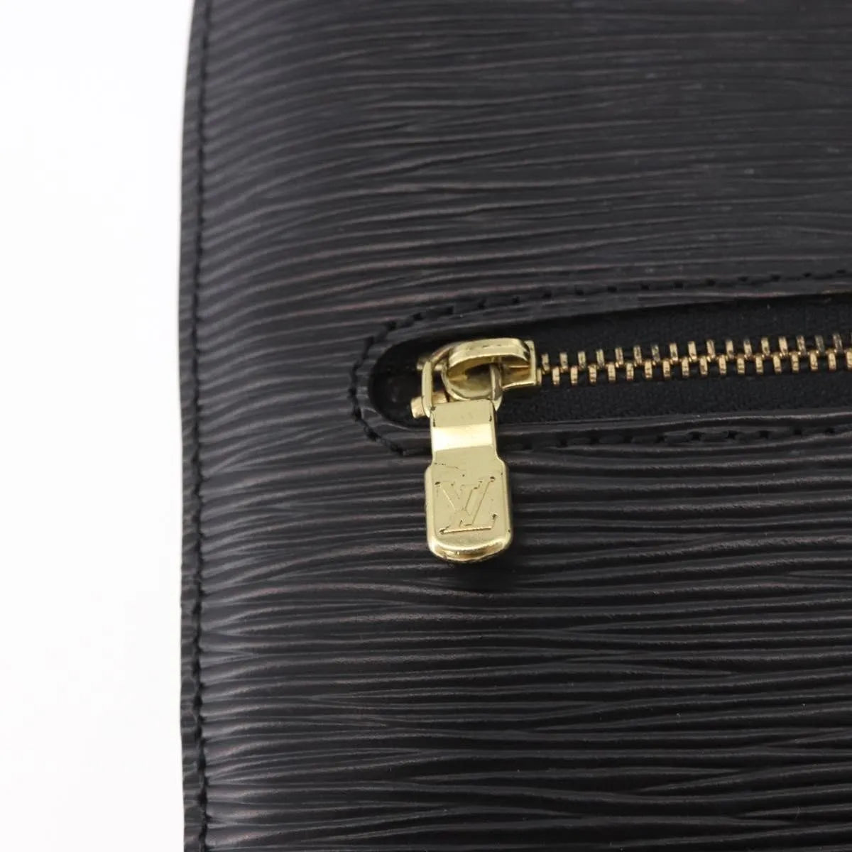 Louis Vuitton Mabillon Epi Leather, Black, Leather, Backpack