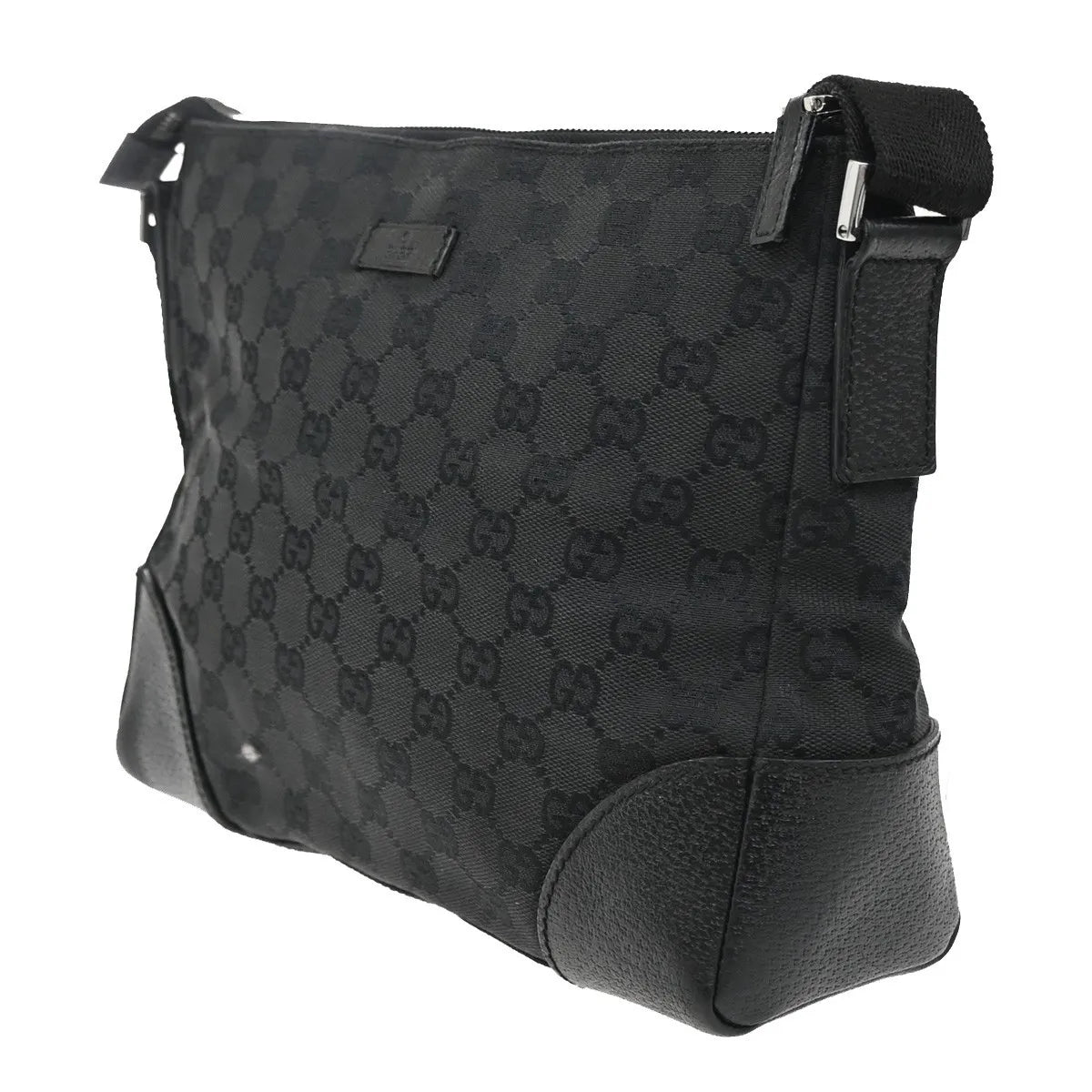 Gucci Joy Messenger GG Canvas and leather, Black, Canvas, Shoulder Bag