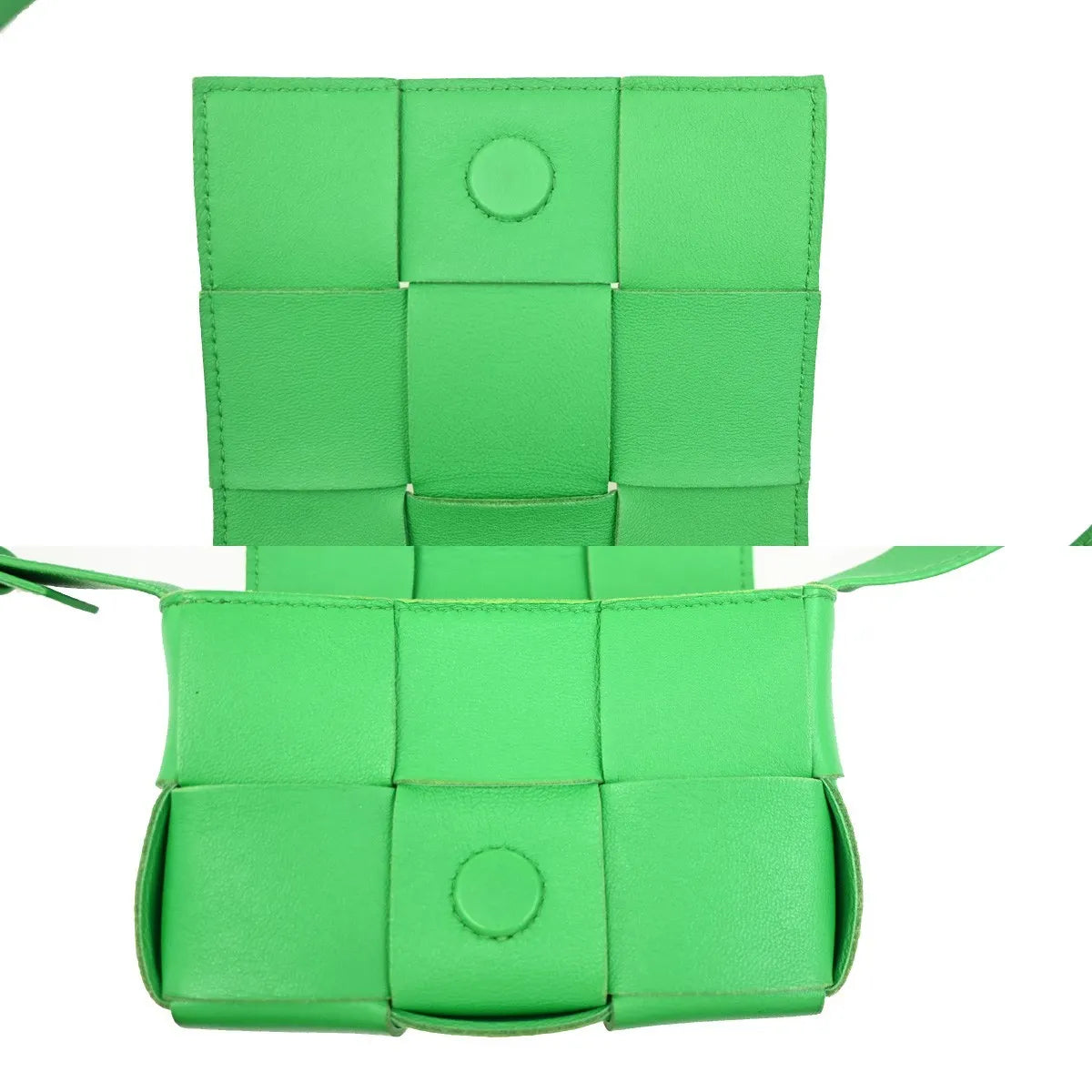 Bottega Veneta Cassette Maxi Intrecciato Leather, Green, Leather, Shoulder Bag