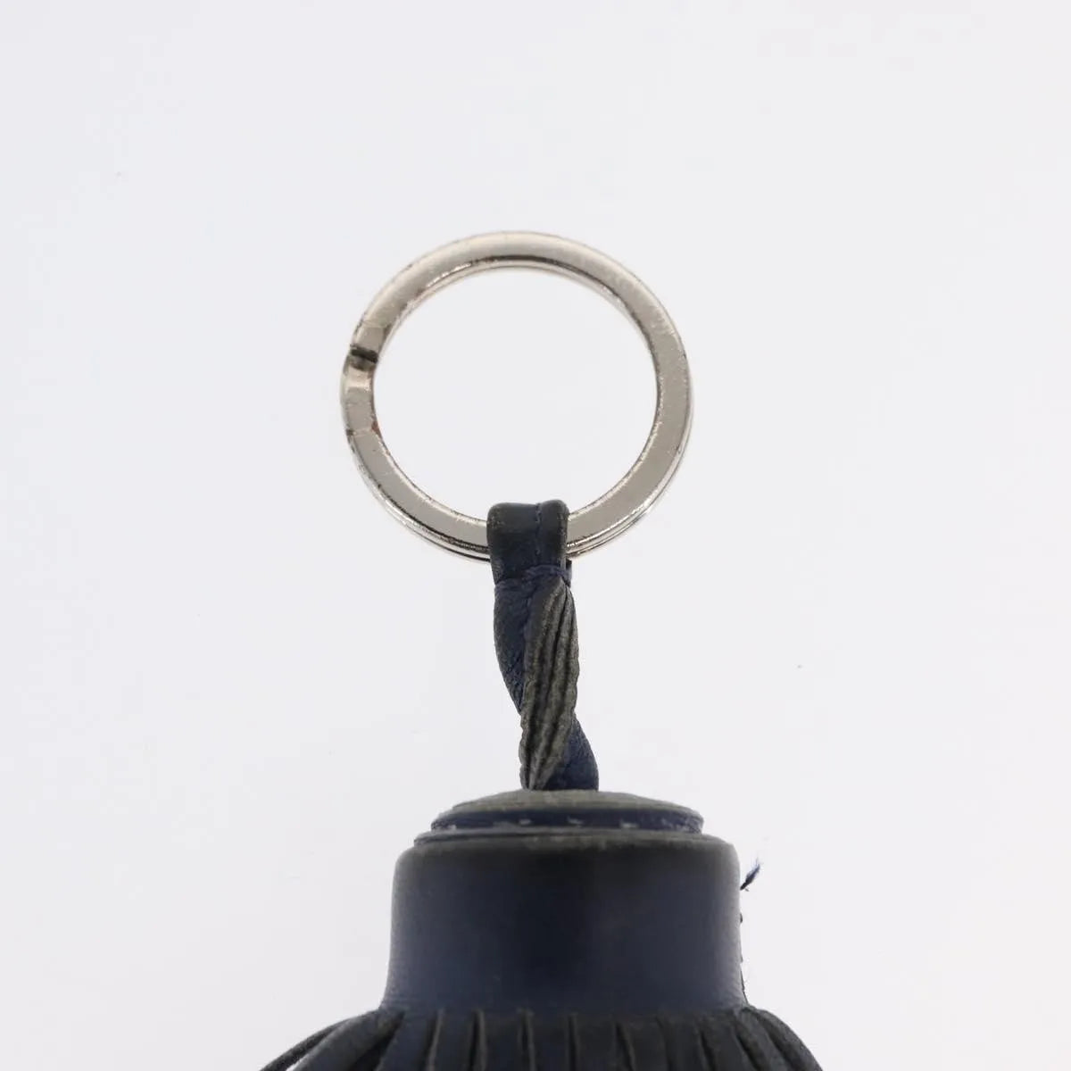 Hermes Carmen Keychain Leather, Navy, Leather, Charm