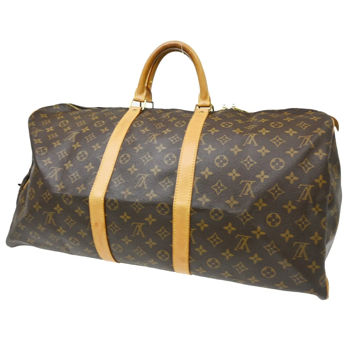 Louis Vuitton Keepall Monogram, Brown, Canvas, Travel Bag