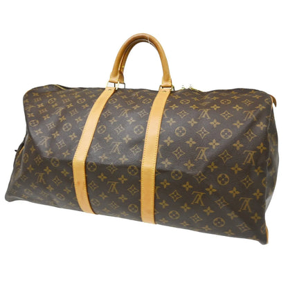 Louis Vuitton Keepall Monogram, Brown, Canvas, Travel Bag