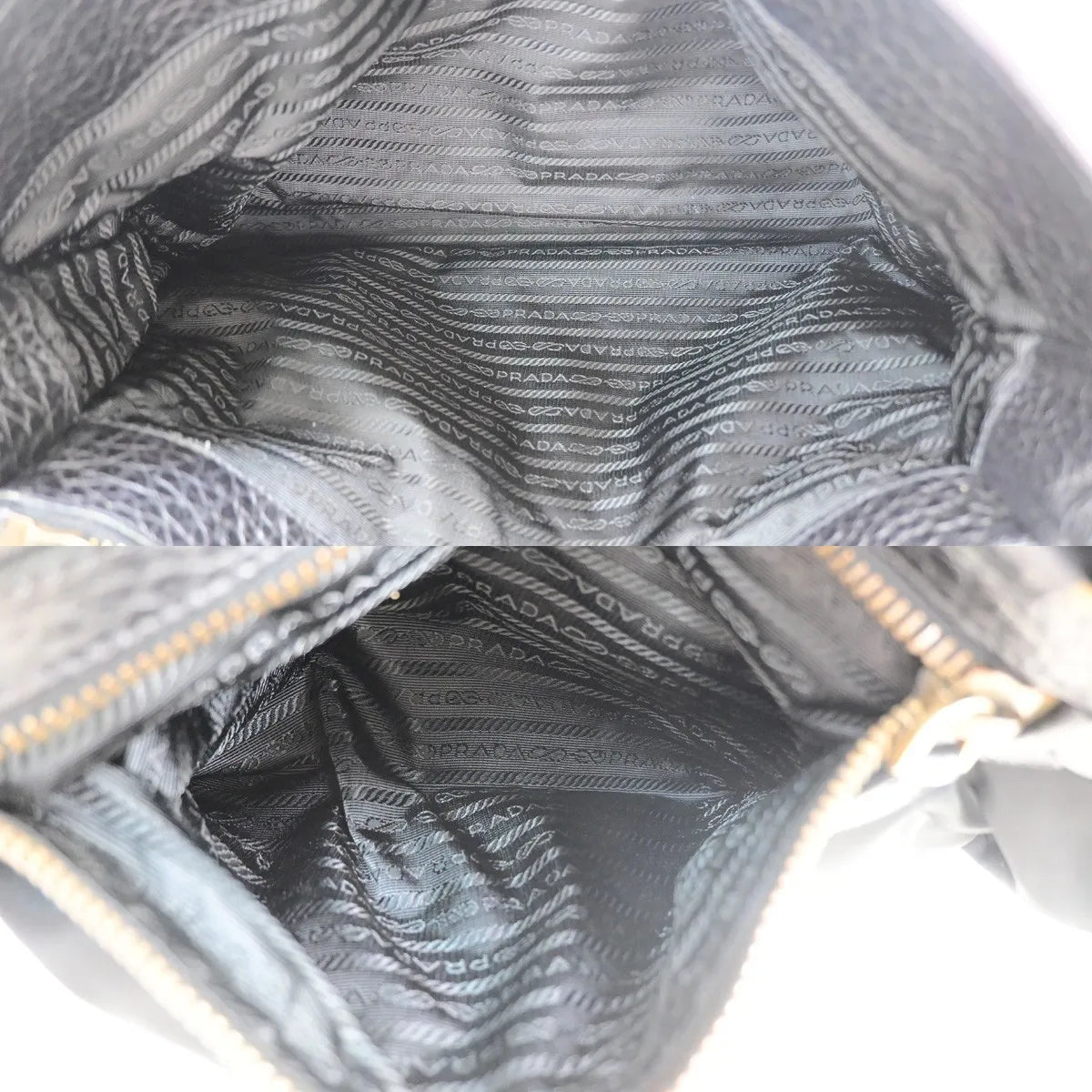 Prada Tessuto Tote nylon and leather, Black, Nylon, Handbag