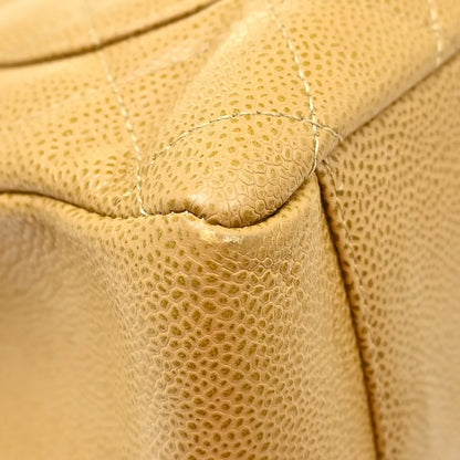 Chanel Grand Shopping Tote Quilted Caviar, Beige, Calfskin, Tote Bag