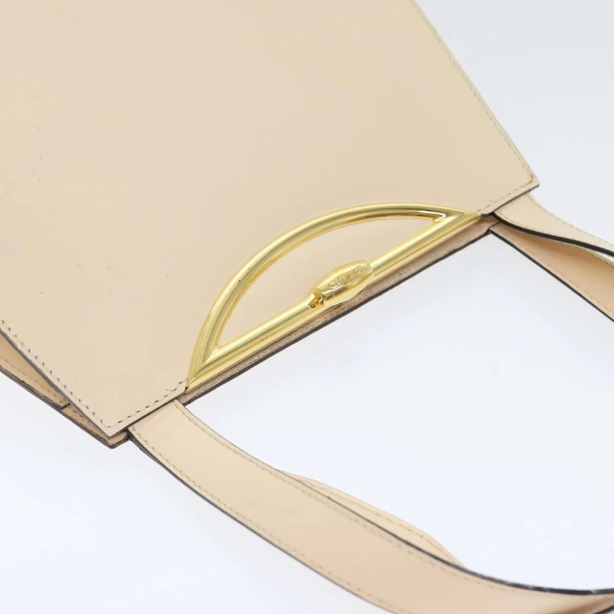 Celine vintage Leather, Ecru, Leather, Handbag
