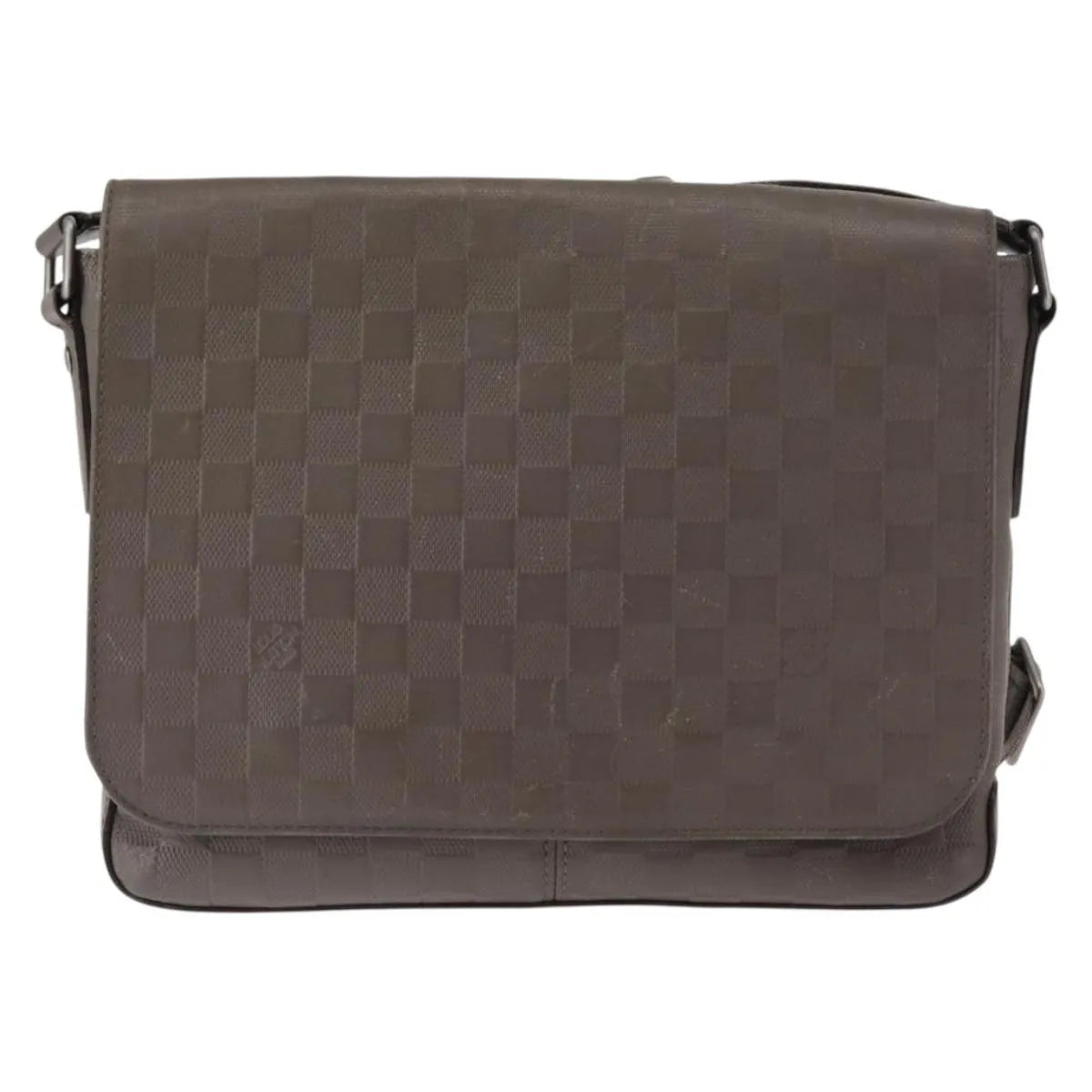 Louis Vuitton District Messenger Damier Infini Leather, Gray, Leather, Shoulder Bag