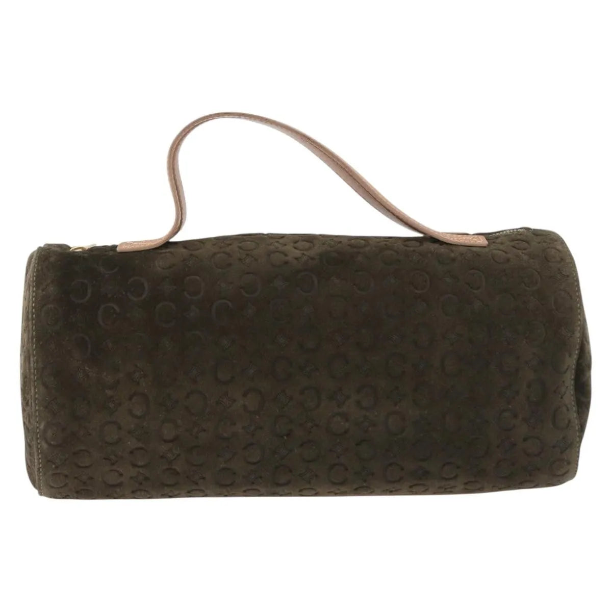 Celine C Macadam Suede and Leather, Green, Suede, Handbag