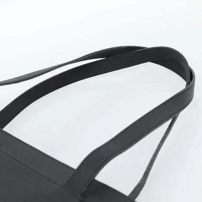 Saint Laurent Vintage Leather, Black, Leather, Tote Bag