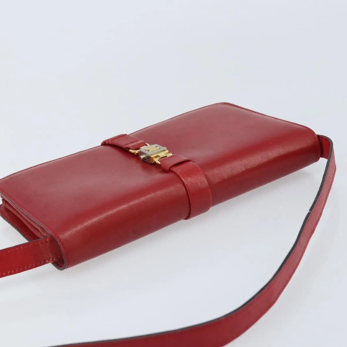 Celine Vintage Leather, Red, Leather, Shoulder Bag