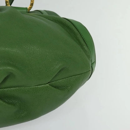 Bvlgari Chandra Hobo Leather, Green, Leather, Handbag