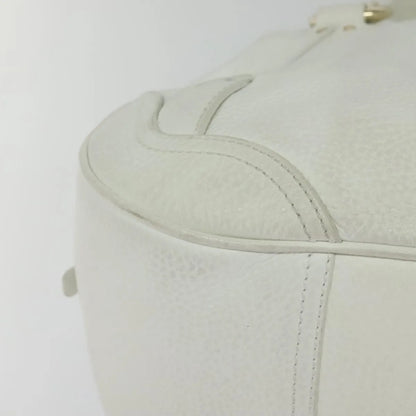 Celine vintage Leather, White, Leather, Handbag
