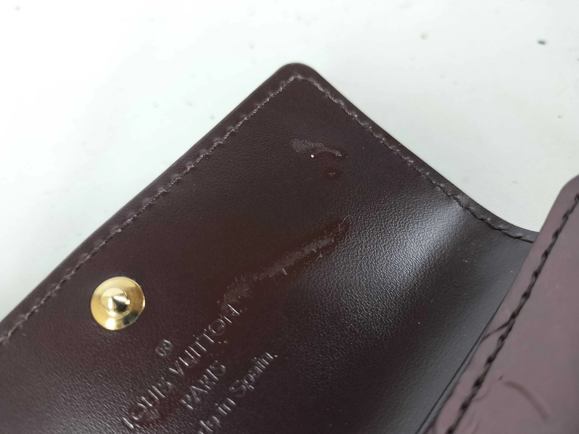 Louis Vuitton Multiclés 4 Cuir verni, Burgundy, Patent Leather, Wallet