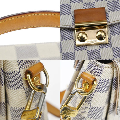 Louis Vuitton Croisette Damier, White, Canvas, Handbag