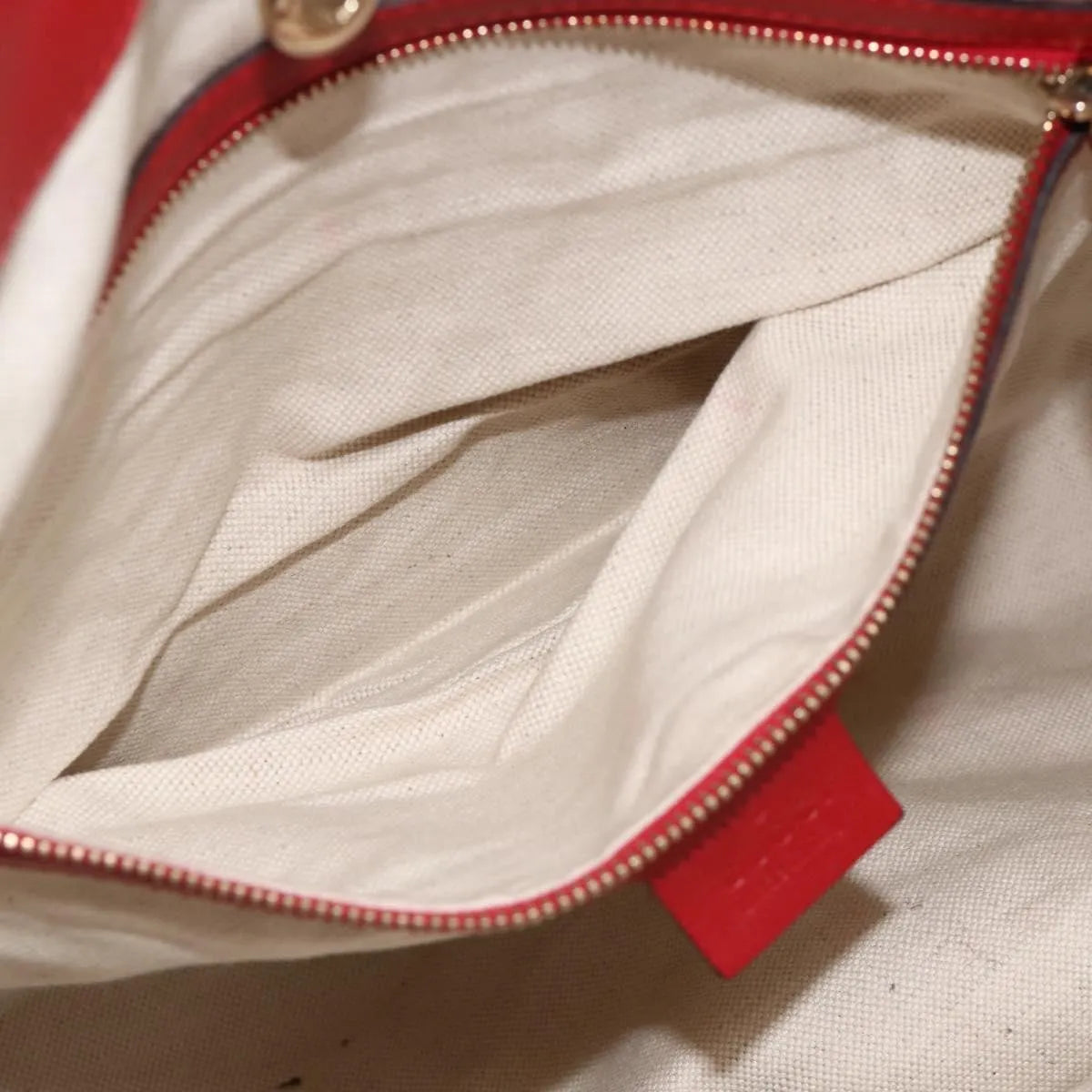 Gucci Craft Tote Diamante Leather, Red, PVC, Tote Bag