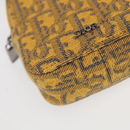 Christian Dior Vintage Trotter Canvas, Yellow, Canvas, Clutch
