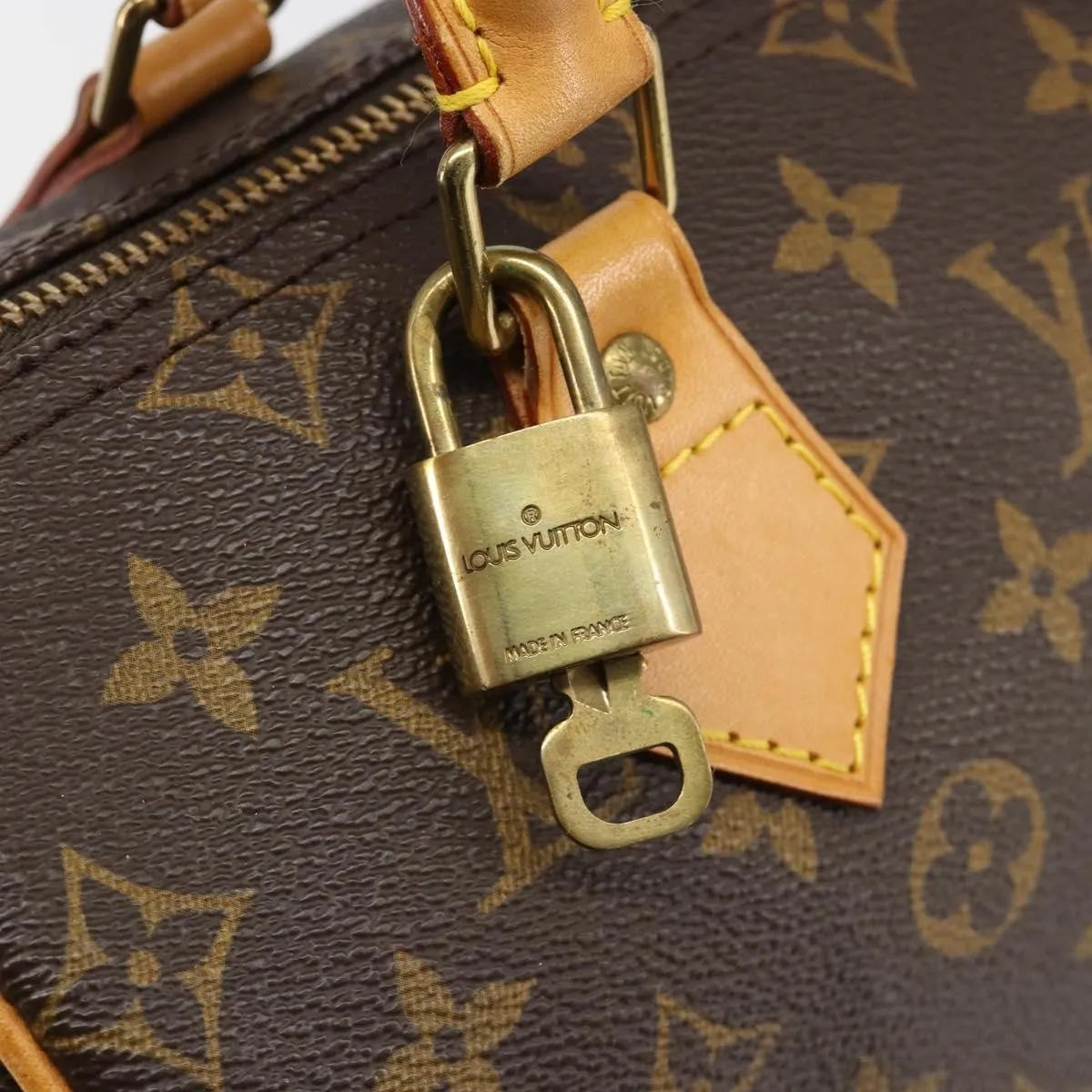 Louis Vuitton Speedy Monogram Canvas, Neutral, Canvas, Handbag