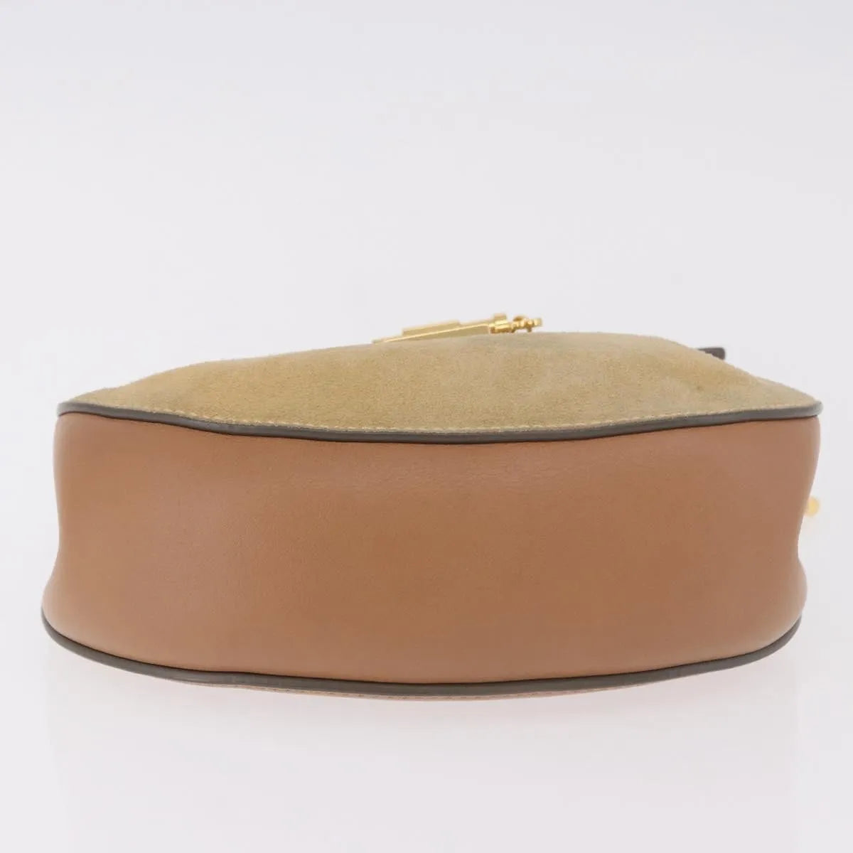 Chloe Drew Shoulder Leather, Beige, Suede, Handbag