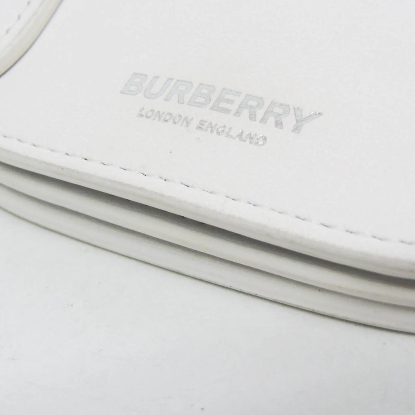 Burberry Olympia Flap Leather, White, Leather, Shoulder Bag