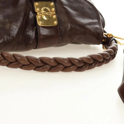 Miu Miu Coffer Convertible Hobo Matelasse Leather, Brown, Leather, Handbag