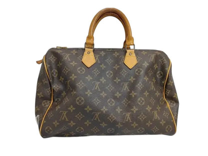 Louis Vuitton Speedy Monogram, Brown, Canvas, Handbag
