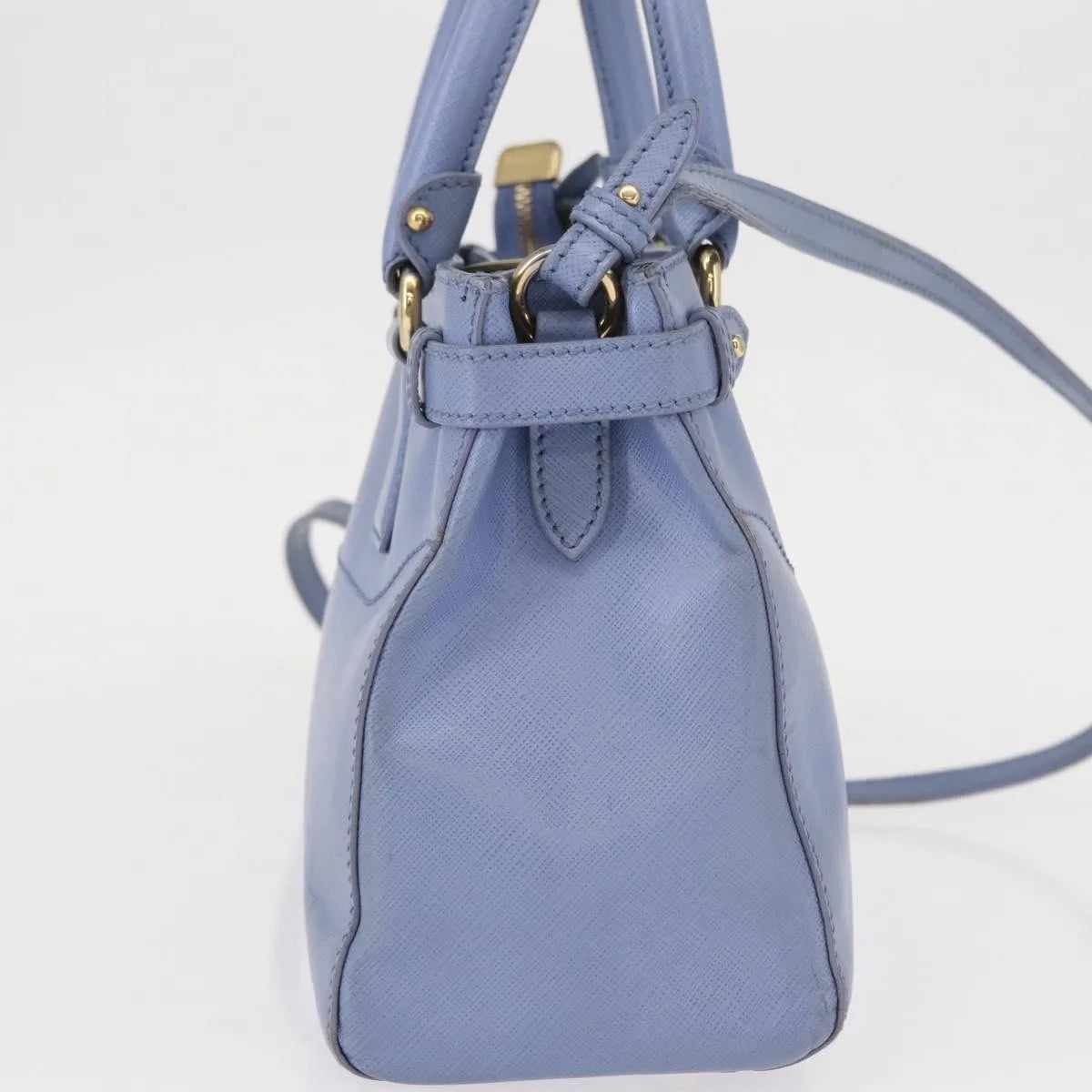Salvatore Ferragamo Beky Tote Saffiano Leather, Blue, Leather, Handbag