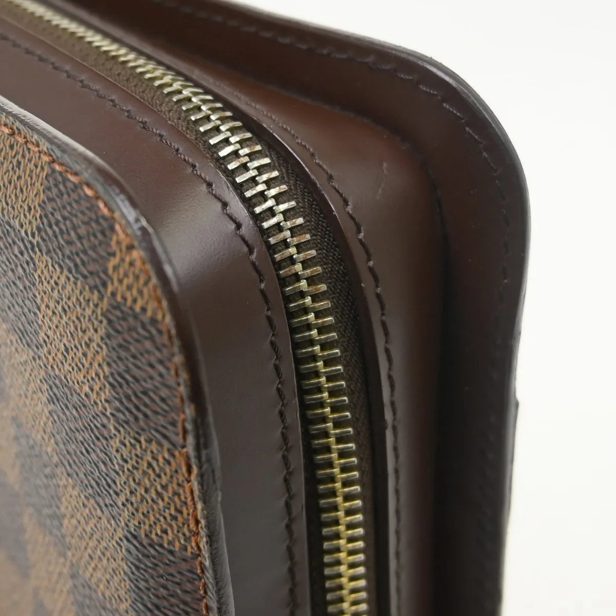 Louis Vuitton Pochette Saint Louis Damier, Brown, Canvas, Clutch