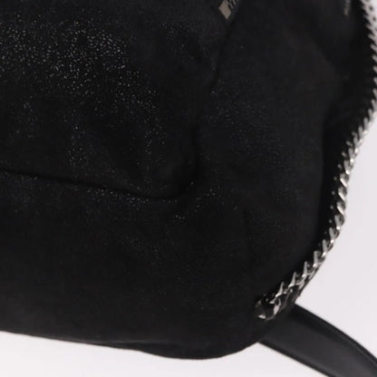 Stella McCartney Falabella Front Zip Shaggy Deer, Black, Polyester, Backpack