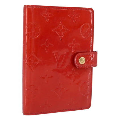 Louis Vuitton Agenda Cover Patent, Red, Patent Leather, Clutch