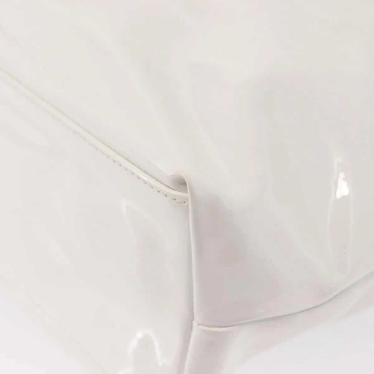 Salvatore Ferragamo Gancini Tote Patent leather, White, Patent Leather, Tote Bag