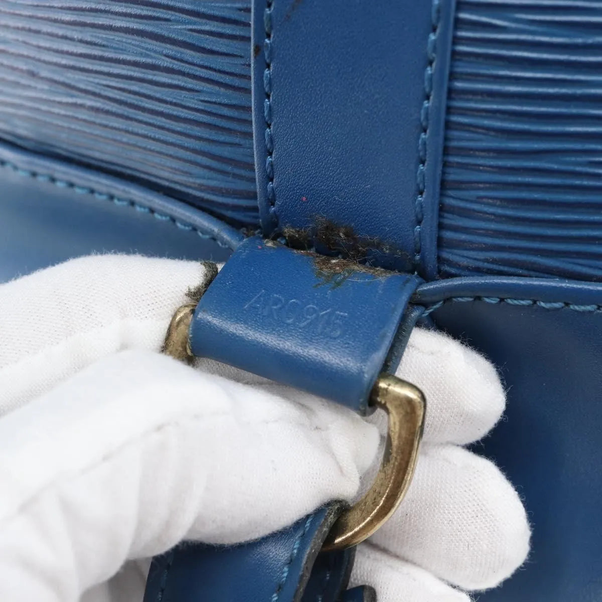 Louis Vuitton Randonnee Epi Leather, Blue, Leather, Shoulder Bag