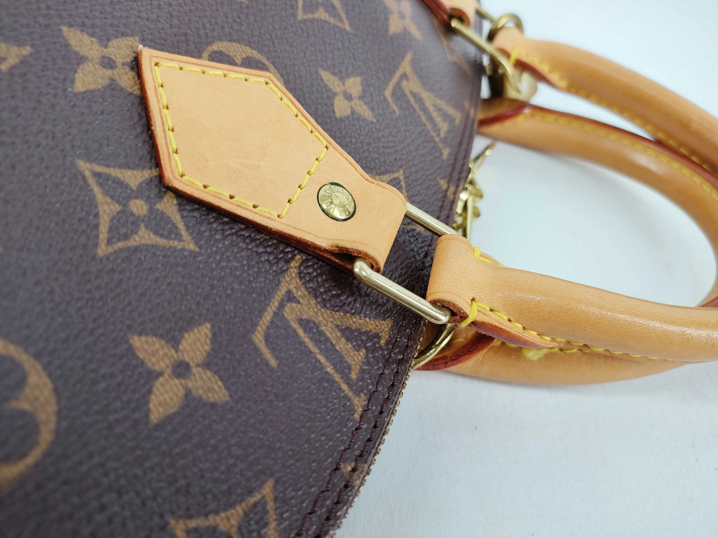 Louis Vuitton Vintage Alma Monogram Canvas, Brown, Canvas, Handbag