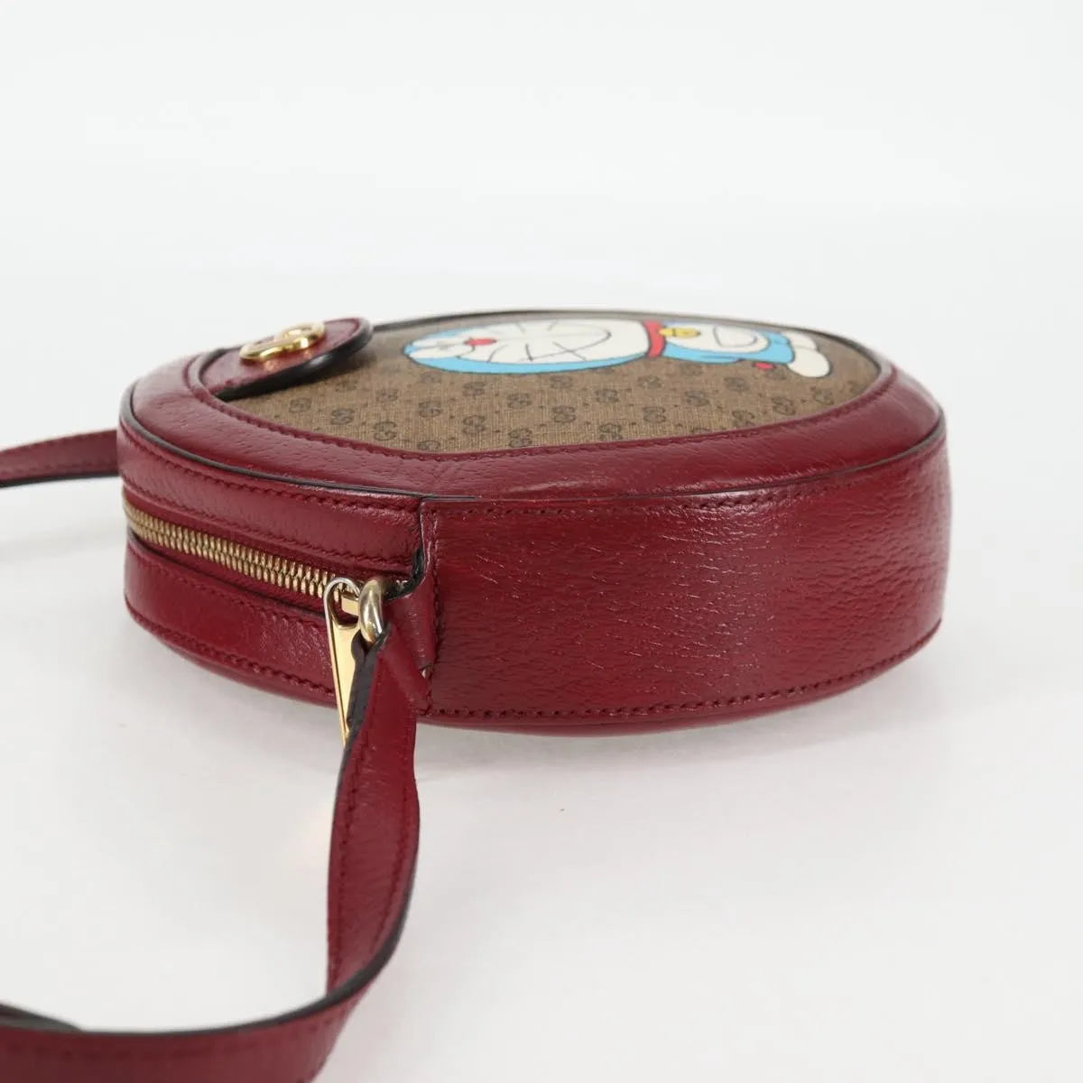 Gucci Doraemon Round Printed Mini GG Coated Canvas, Beige, Canvas, Shoulder Bag