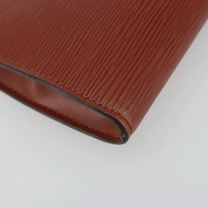 Louis Vuitton Pochette Accessoires Epi, Brown, Leather, Clutch
