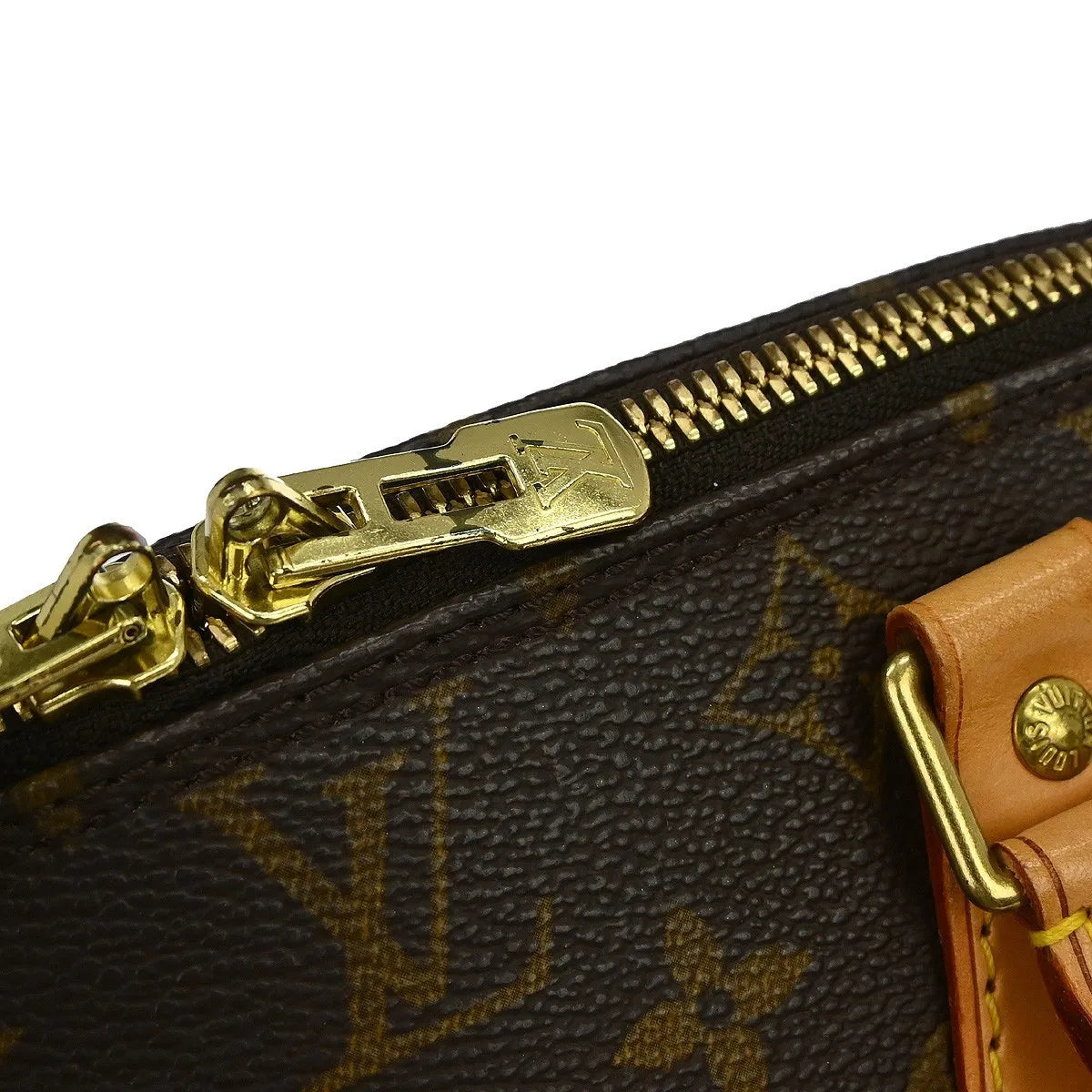 Louis Vuitton Alma Monogram, Brown, Canvas, Handbag