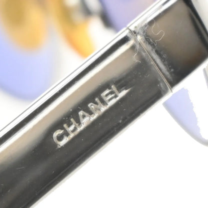 Chanel CHANEL Logo Sunglasses Eye Wear Plastic, Blue, Metal, Sunglasses