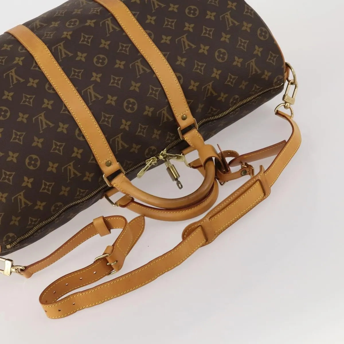 Louis Vuitton Keepall Bandouliere Monogram Canvas, Brown, Canvas, Travel Bag