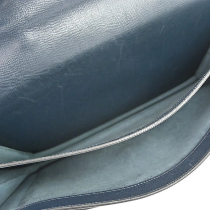 Hermes Sac a Depeches Courchevel, Navy, Leather, Handbag