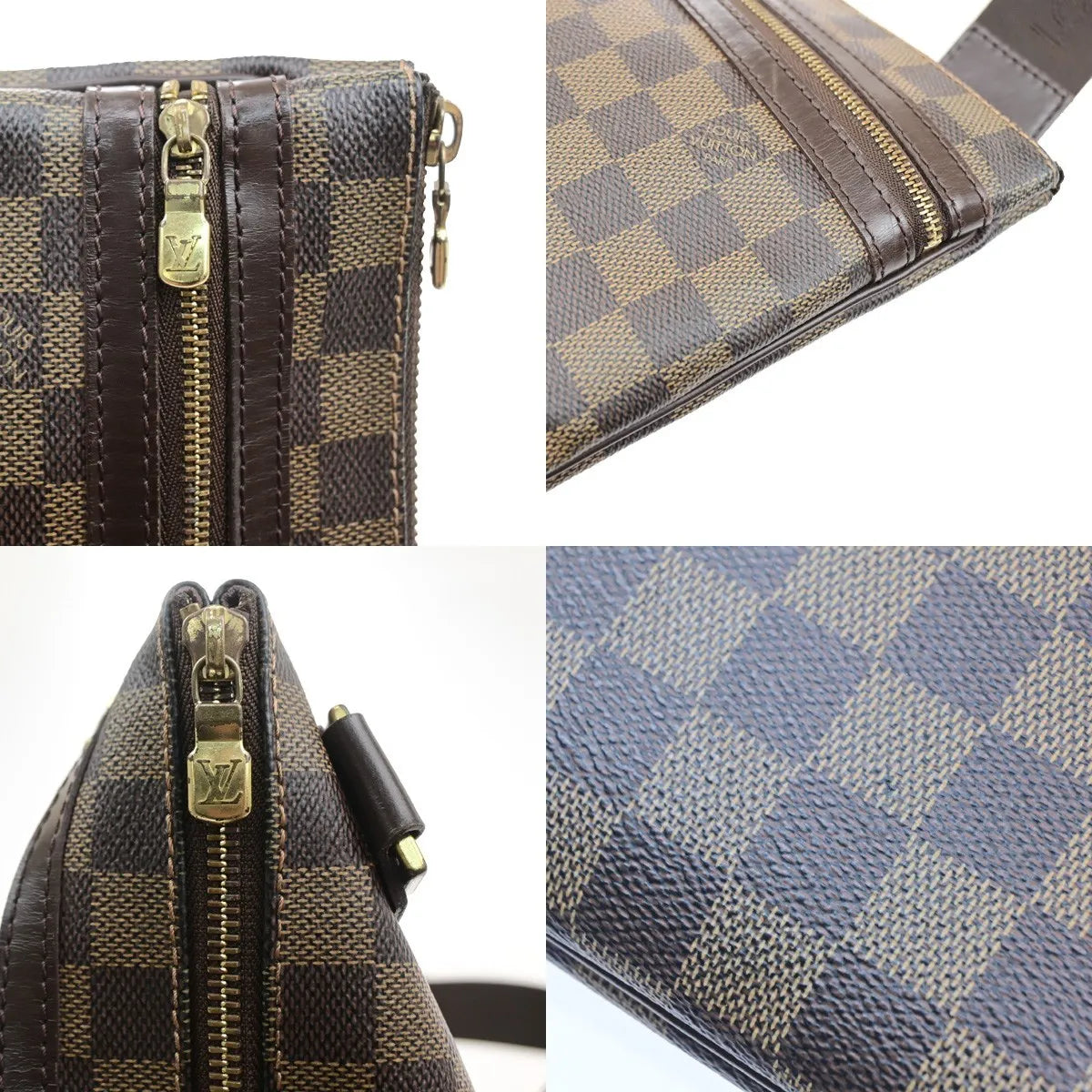 Louis Vuitton Bosphore Pochette Damier, Brown, Canvas, Shoulder Bag