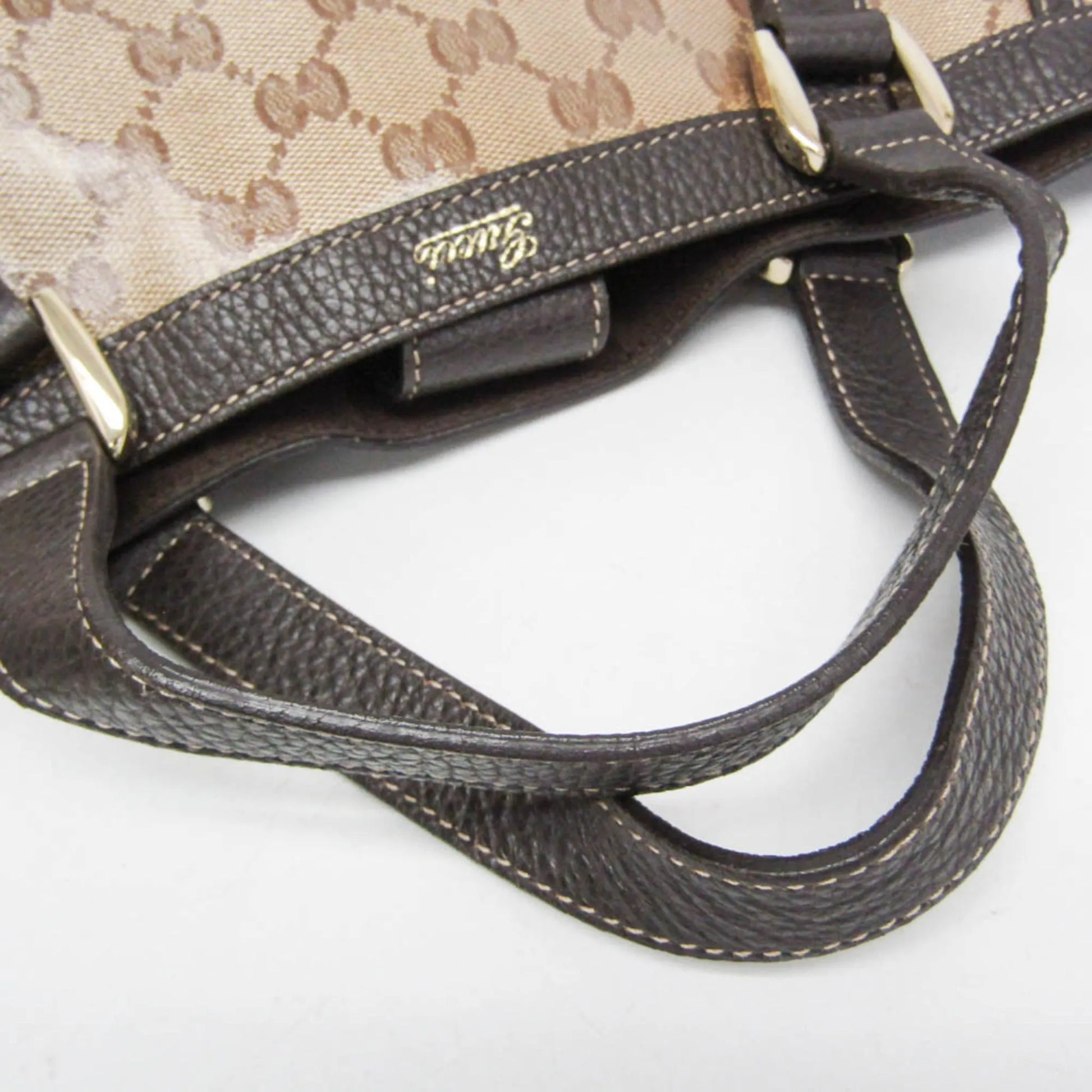 Gucci Abbey D-ring convertible Monogram GG crystal, Beige, Leather, Handbag