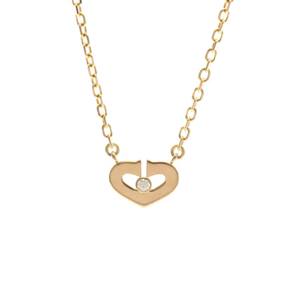 Cartier C Heart de Cartier Pendant 18K Rose Gold with Diamond, Gold, Pink Gold, Necklace