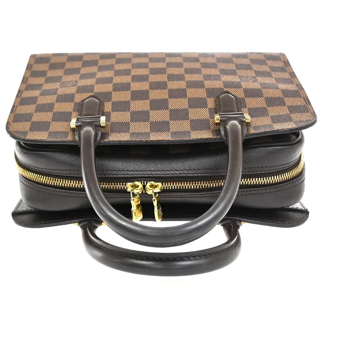 Louis Vuitton Triana Damier, Brown, Leather, Handbag